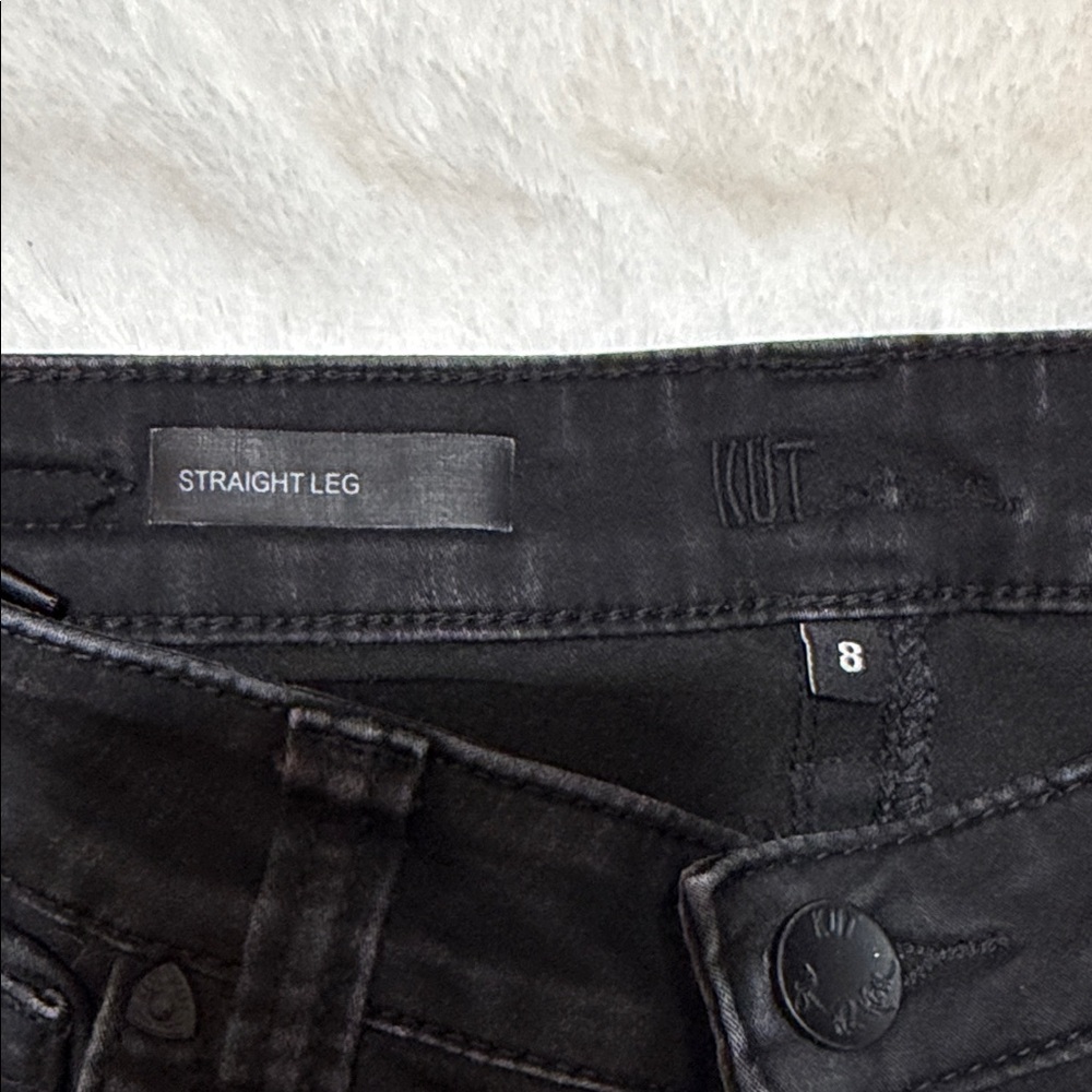 Kut from the Kloth Black Straight Leg Jeans - Picture 5 of 7